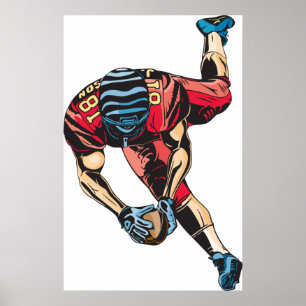 American Football Touchdown Poster