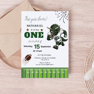 American Football Triceratops dinosaur birthday Invitation
