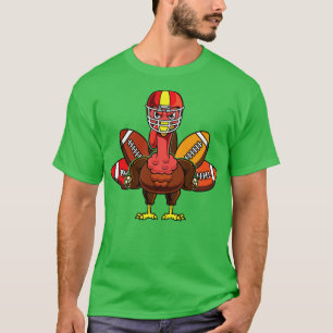 American Football Turkey Thanksgiving funny costum T-Shirt