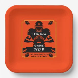 American Football TV Watch Party Paper Plate