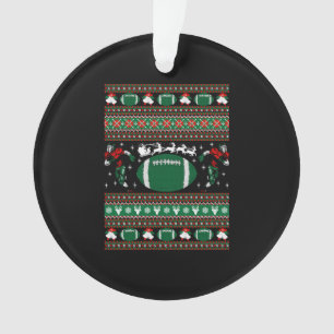 American Football Ugly Christmas Sweater Ornament