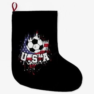 American Football USA Large Christmas Stocking