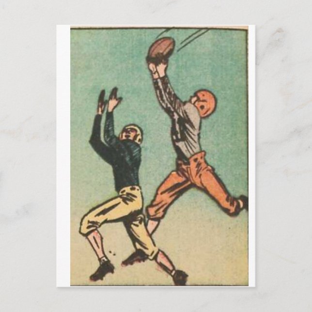 American Football Vintage comic cutout  Postcard (Front)