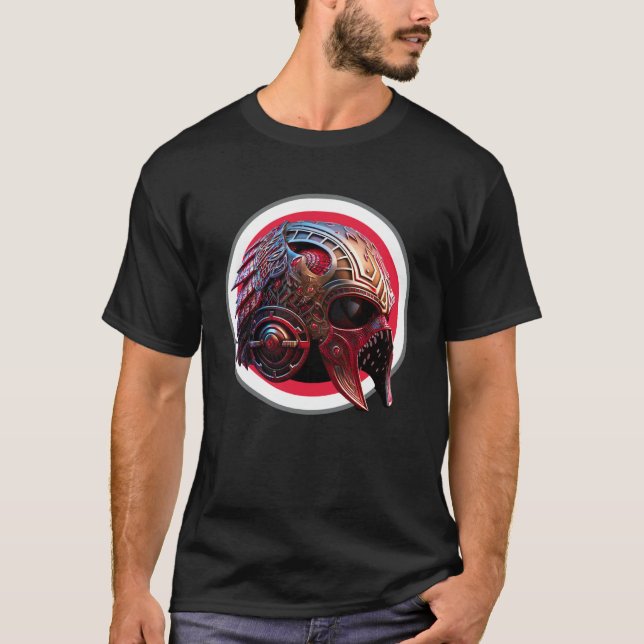 American Football Vintage Player Retro Helmet T-Shirt (Front)