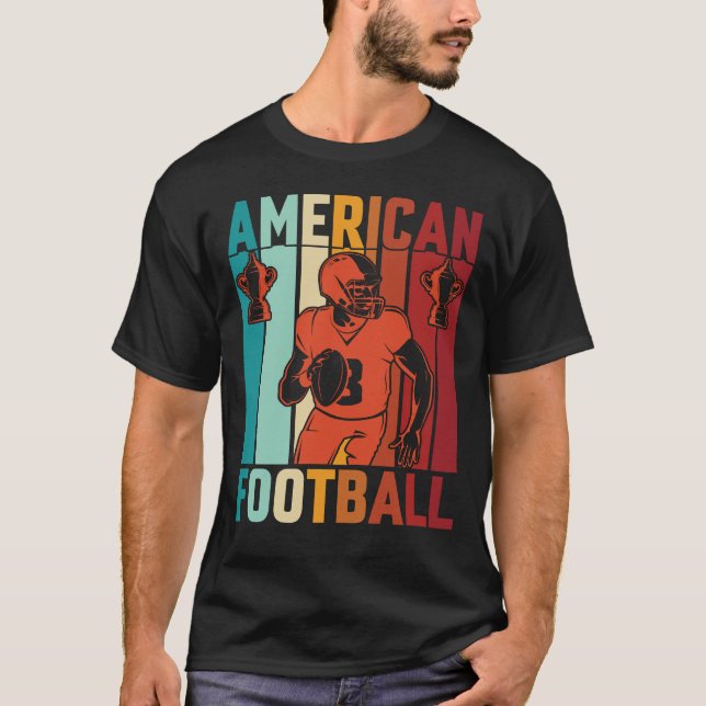 American Football Vintage Retro T-Shirt (Front)