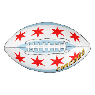 American Football with Chicago Flag / Illinois USA