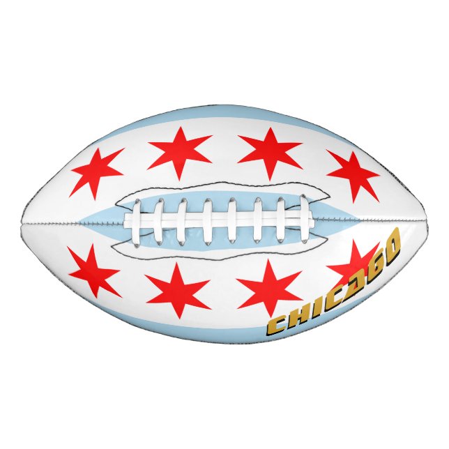American Football with Chicago Flag / Illinois USA (Front)