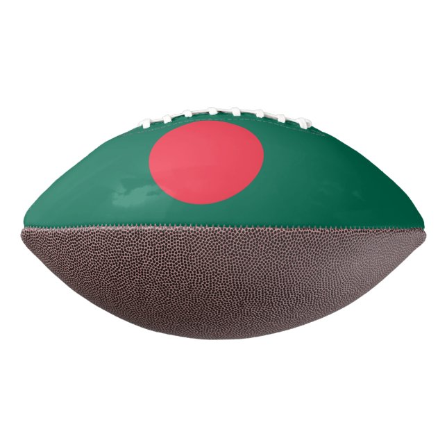 American football with flag of Bangladesh (Rotated 270)