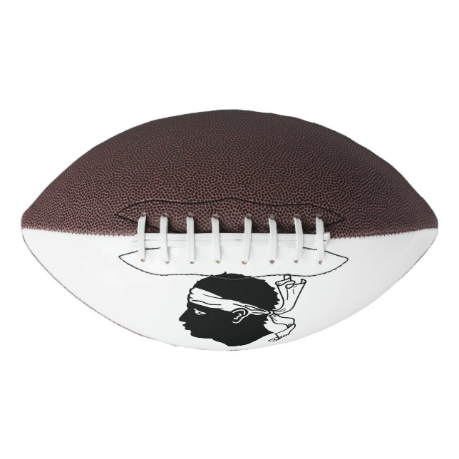 American football with flag of Corsica (Front)