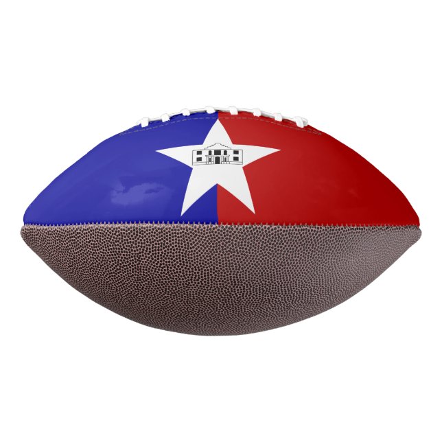 American football with flag of San Antonio (Rotated 270)