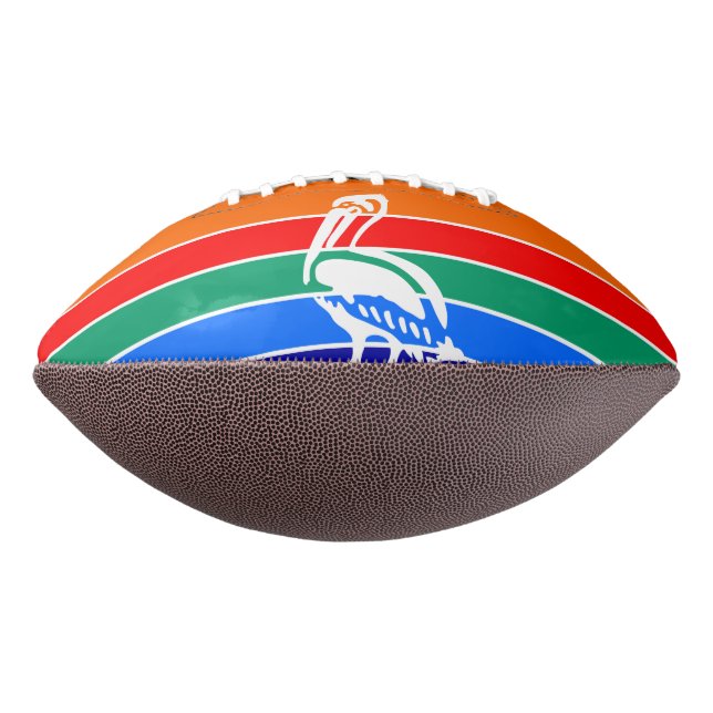 American football with flag of St. Petersburg (Rotated 270)