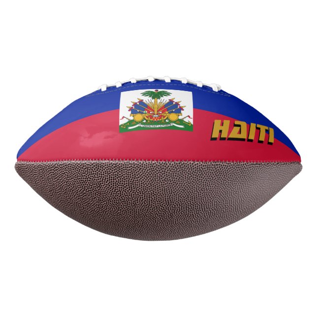 American Football with Haitian Flag / Haiti (Rotated 270)