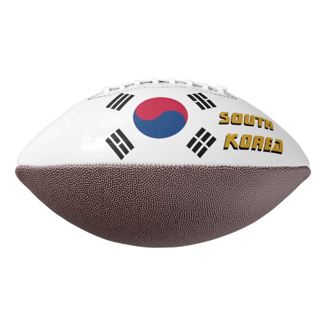 American Football with Korean Flag / South Korea (Rotated 270)
