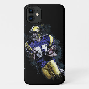 American footballer in cartoon style Case-Mate iP iPhone 11 Case