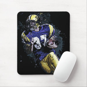 American footballer in cartoon style mouse pad