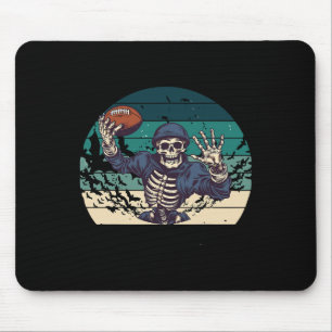 American Footll Retro Vintage Halloween Skeleton Mouse Mat