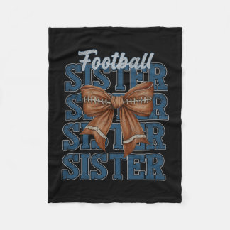 American Footll Sister Coquette Bow Thanksgiving F Fleece Blanket