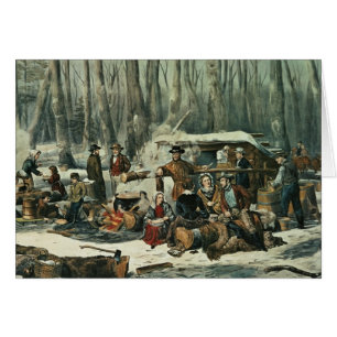 American Forest Scene - Maple Sugaring, 1856