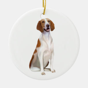 American Foxhound (A) Ceramic Tree Decoration