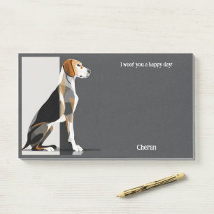 American Foxhound Abstract Art Dog Name Post-it Notes