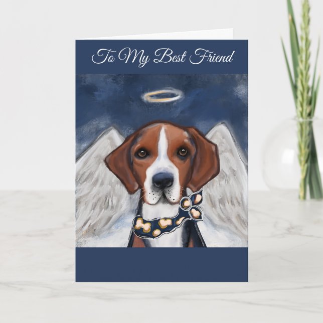 American Foxhound Angel Card (Front)