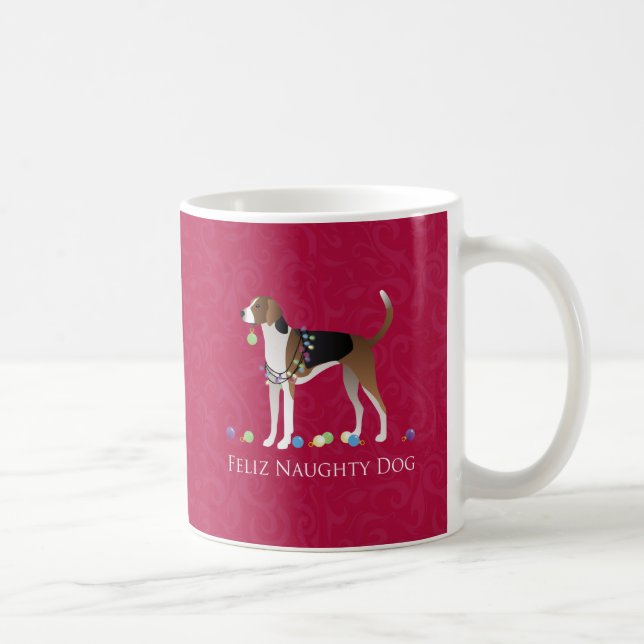 American Foxhound Christmas Coffee Mug (Right)