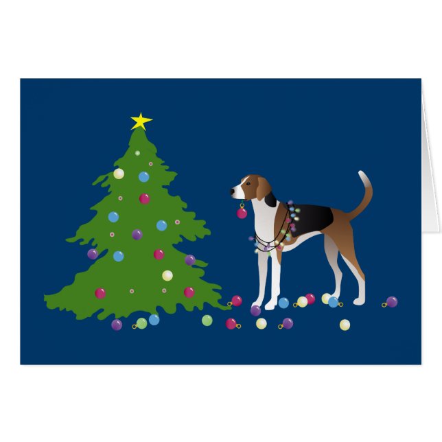 American Foxhound Christmas Design (Front Horizontal)
