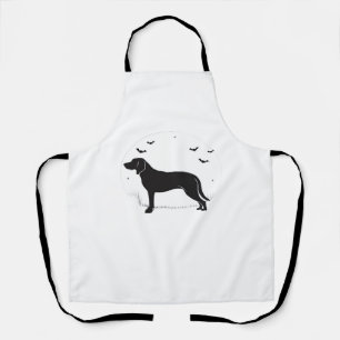 American Foxhound Dog – Halloween Moon Silhouette  Apron