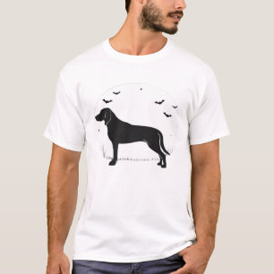American Foxhound Dog Halloween Moon Silhouette C T-Shirt