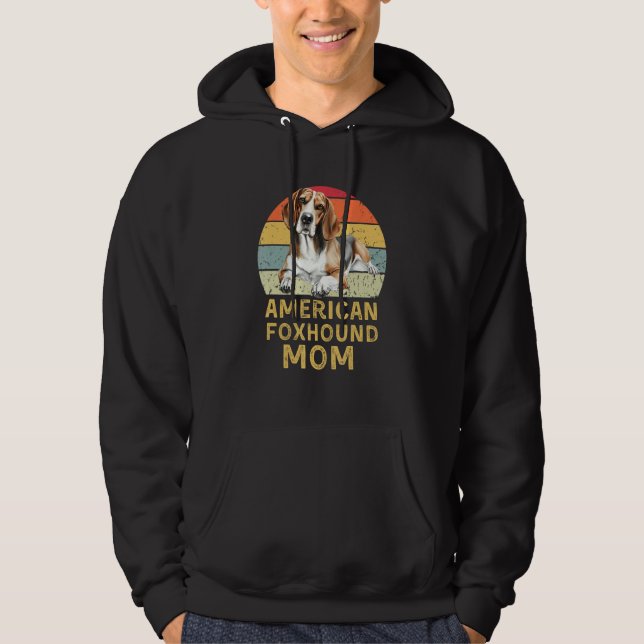 American Foxhound Dog Mom Retro My Dogs Are My Car Hoodie (Front)