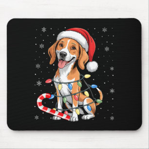 American Foxhound Dog Ugly Christmas Candy Cane Tr Mouse Mat