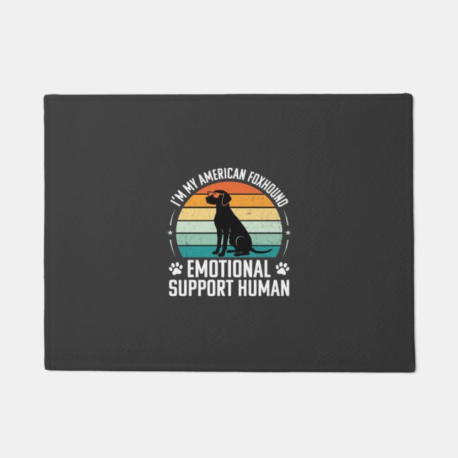 American Foxhound Emotional Support Human Dog Doormat (Front)