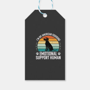 American Foxhound Emotional Support Human Dog Gift Tags