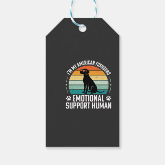 American Foxhound Emotional Support Human Dog Gift Tags