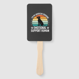 American Foxhound Emotional Support Human Dog Hand Fan