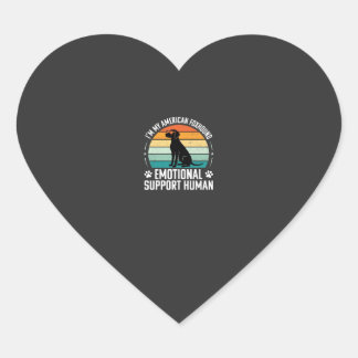 American Foxhound Emotional Support Human Dog Heart Sticker