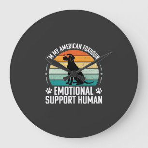 American Foxhound Emotional Support Human Dog Large Clock