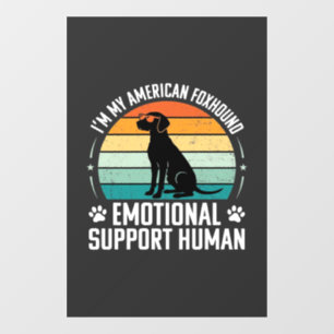 American Foxhound Emotional Support Human Dog Window Cling