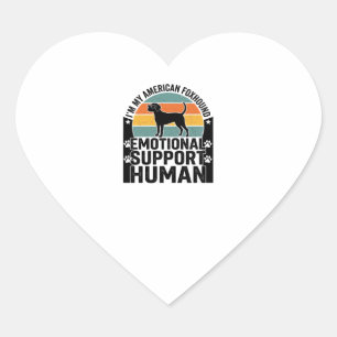 American Foxhound Emotional Support Human Shirt De Heart Sticker