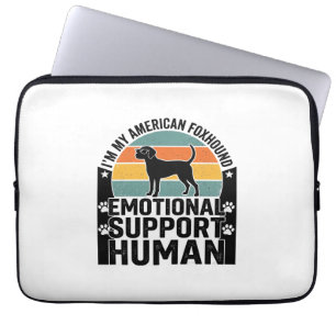 American Foxhound Emotional Support Human Shirt De Laptop Sleeve