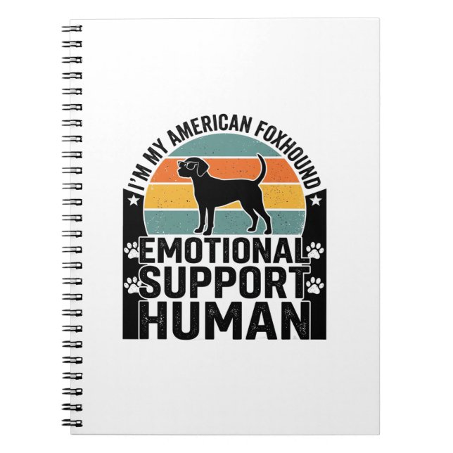 American Foxhound Emotional Support Human Shirt De Notebook (Front)