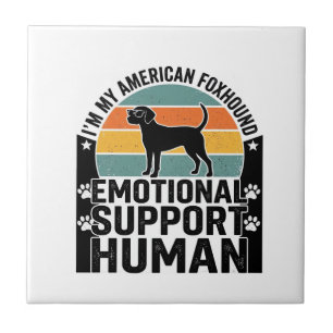 American Foxhound Emotional Support Human Shirt De Tile