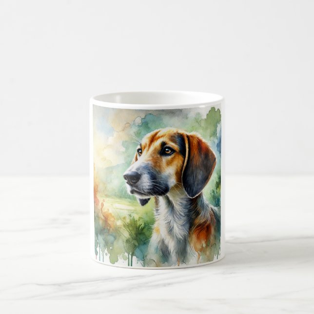 American Foxhound in Watercolor 050724AREF115 - Wa Coffee Mug (Center)