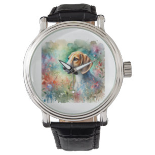 American Foxhound in Watercolor 200624AREF103 - Wa Watch