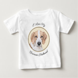 American Foxhound Painting - Cute Original Dog Art Baby T-Shirt