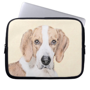 American Foxhound Painting - Cute Original Dog Art Laptop Sleeve