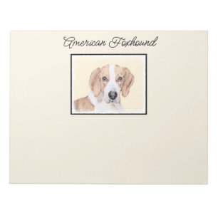 American Foxhound Painting - Cute Original Dog Art Notepad