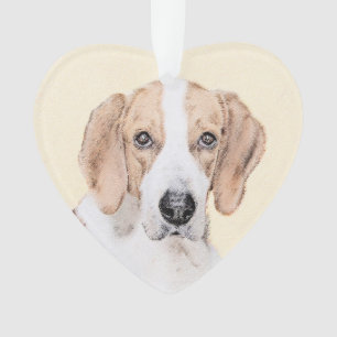 American Foxhound Painting - Cute Original Dog Art Ornament