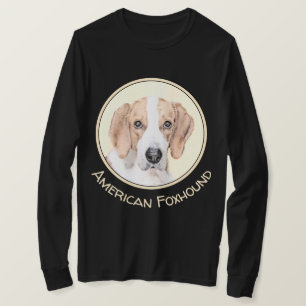 American Foxhound Painting - Cute Original Dog Art T-Shirt