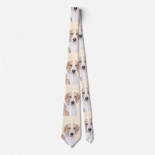 American Foxhound Painting - Cute Original Dog Art Tie